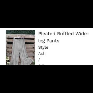 Wide Leg Ruffle Pants